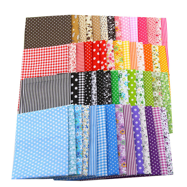 56 Pcs 10 x 10 Inch Multi-Color Square Cotton Fabric