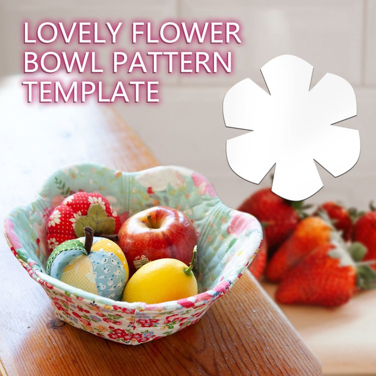 Lovely Flower Bowl Pattern Template-With Instructions