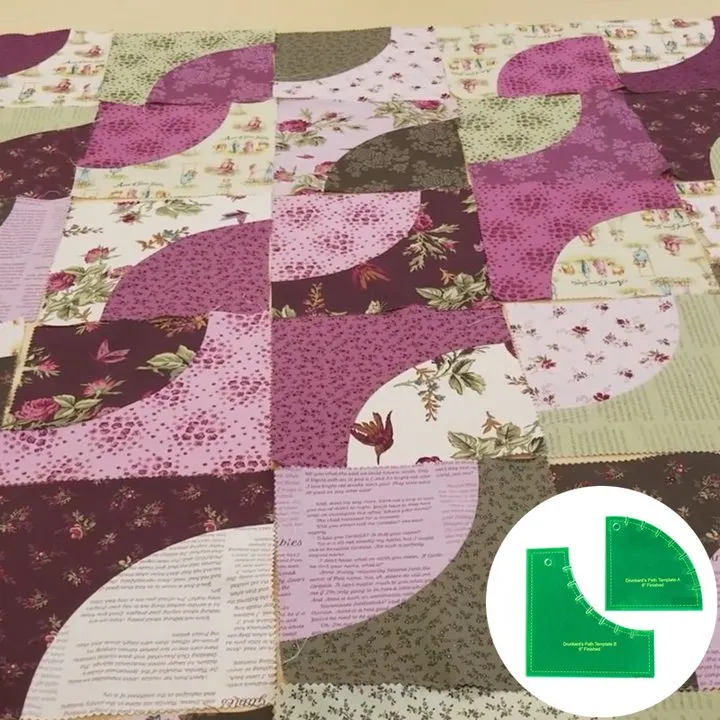 Drunkard's Path Patchwork Template Sets