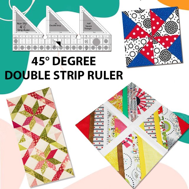 45° Degree Double Strip Ruler