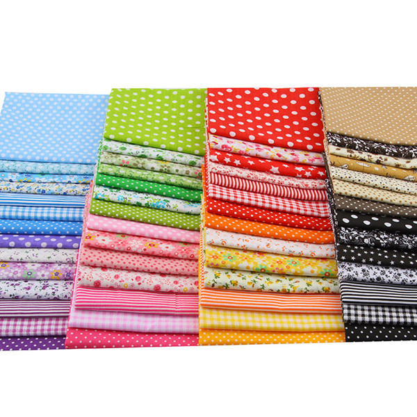 56 Pcs 10 x 10 Inch Multi-Color Square Cotton Fabric