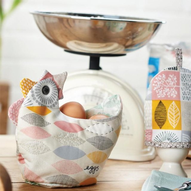6Pcs Easter Chicken Basket Pattern Template —With Tutorial