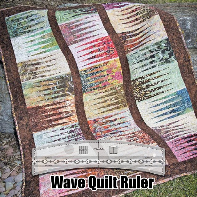 Wave Quilt Ruler - With Instructions