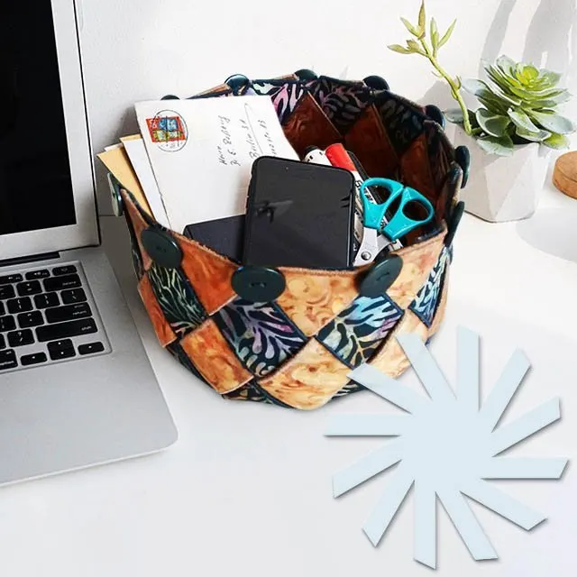 Woven Spiral Storage Basket Template