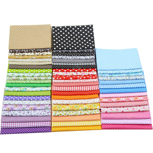 56 Pcs 10 x 10 Inch Multi-Color Square Cotton Fabric