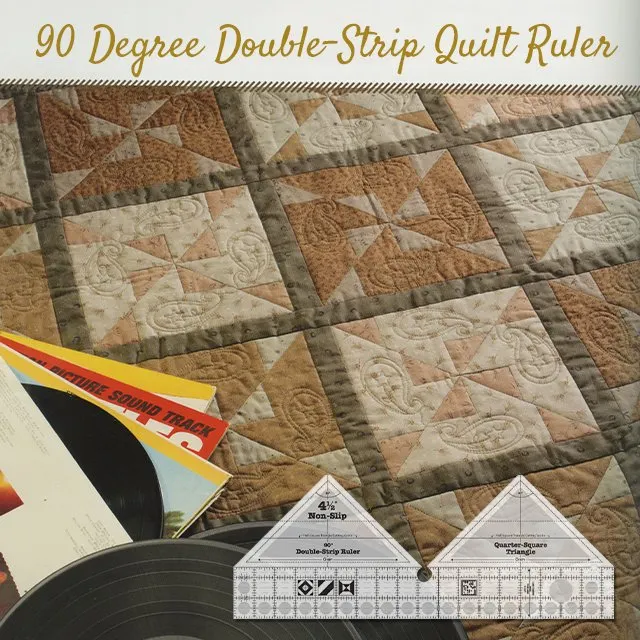 90° Degree Double-Strip Quilt Ruler