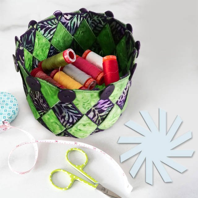Woven Spiral Storage Basket Template