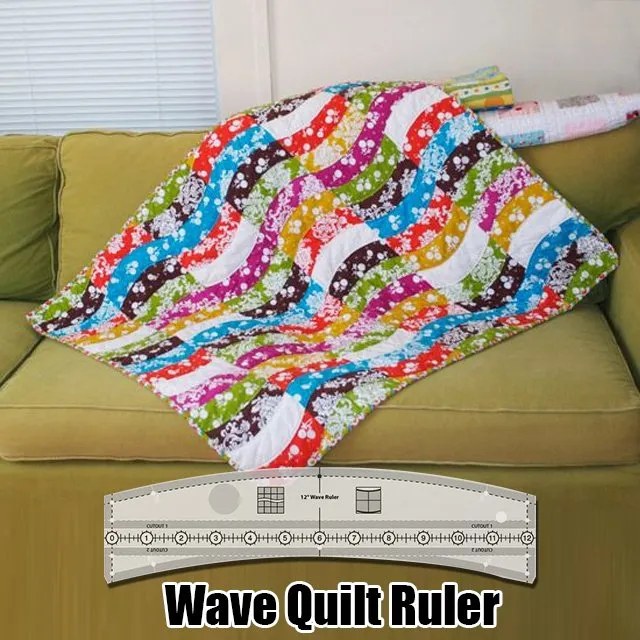 Wave Quilt Ruler - With Instructions