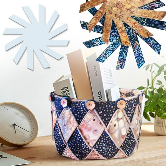 Woven Spiral Storage Basket Template