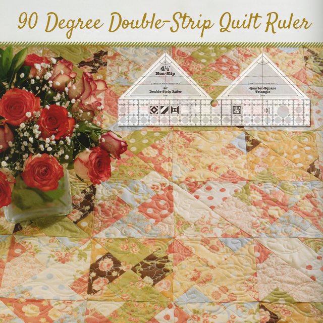 90° Degree Double-Strip Quilt Ruler