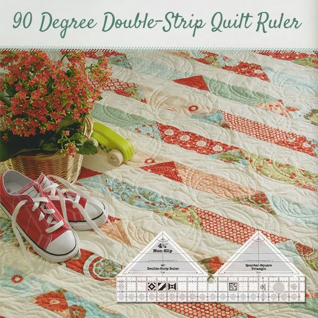 90° Degree Double-Strip Quilt Ruler