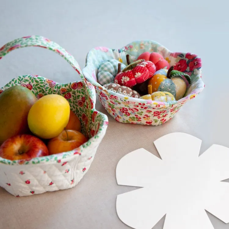Lovely Flower Bowl Pattern Template-With Instructions