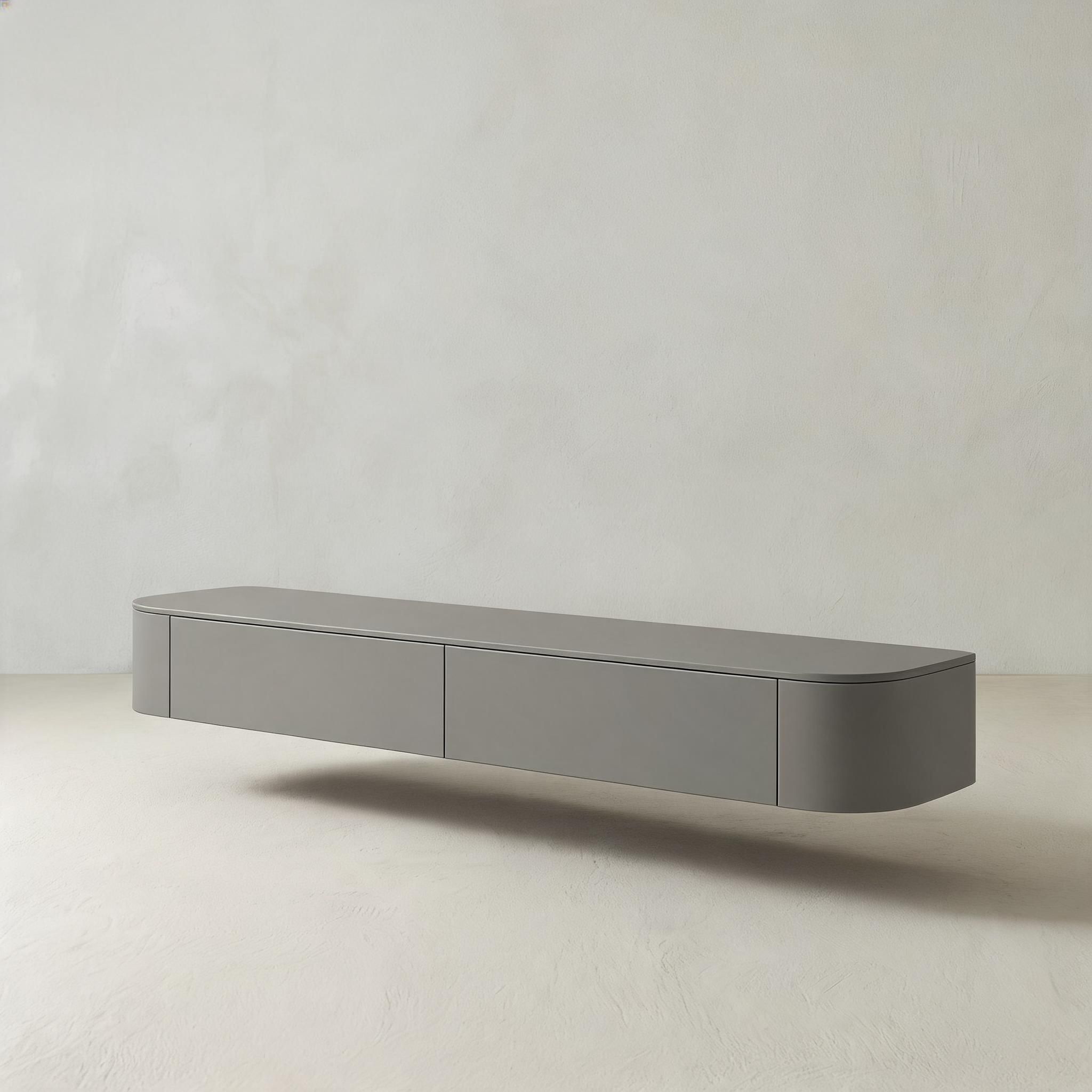 Wall Mounted Solid Wood TV Stand with Cabinet Storage（副本产品）