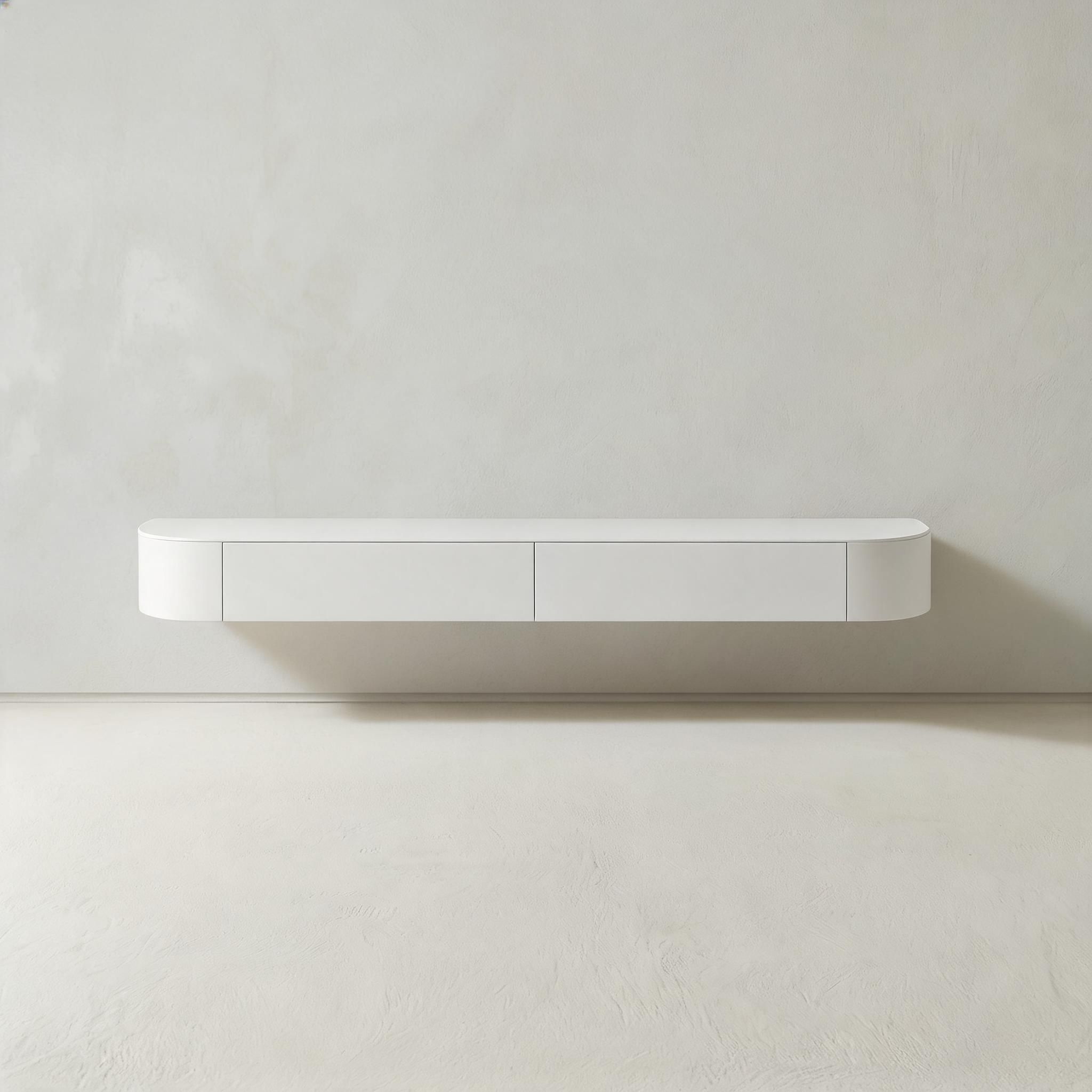 Wall Mounted Solid Wood TV Stand with Cabinet Storage（副本产品）