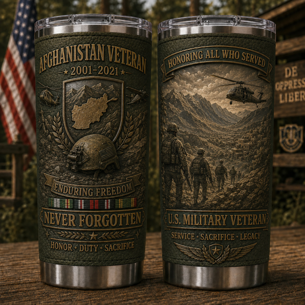 🇺🇸 U.S. Military Veteran War Era Tribute Tumbler Collection