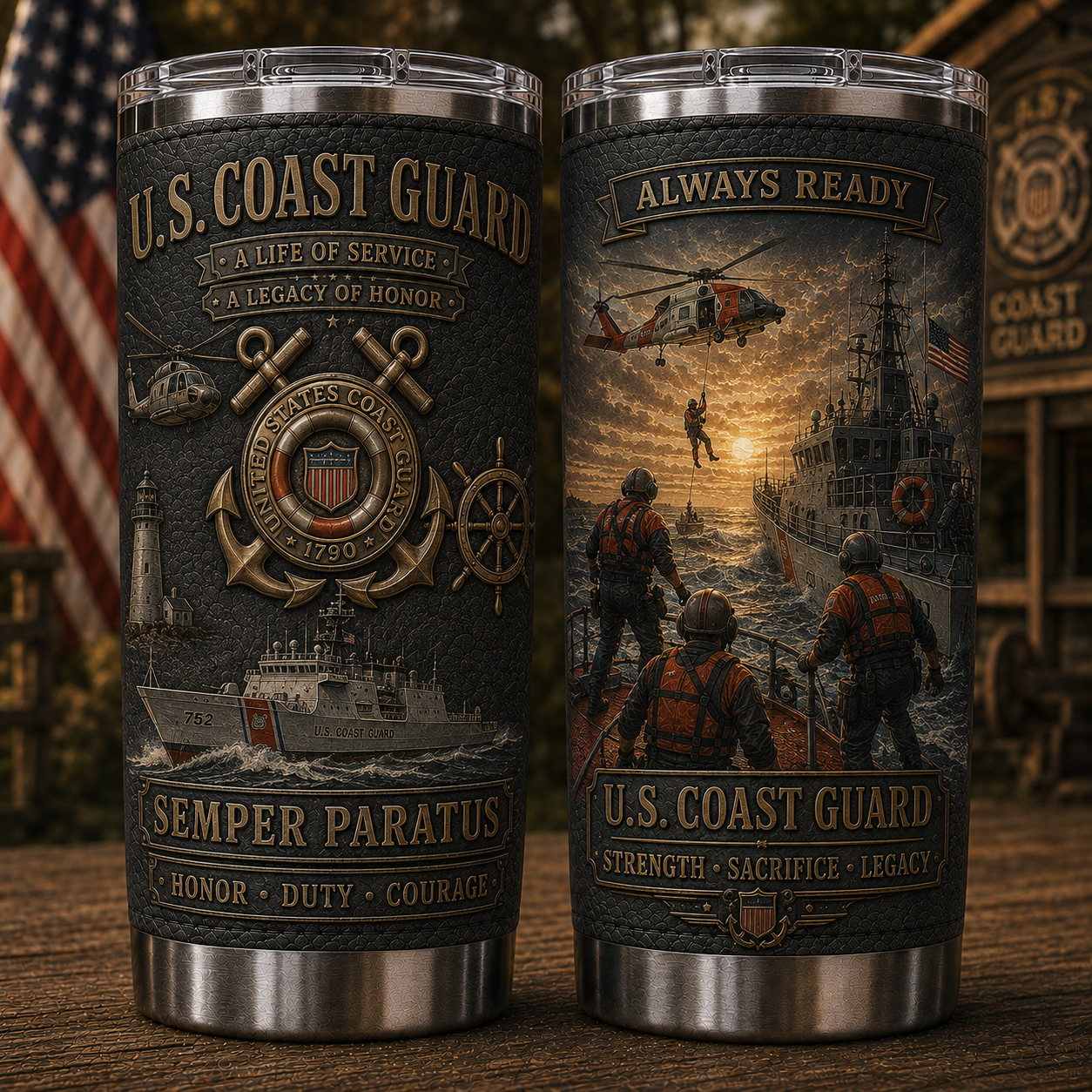 🇺🇸 U.S. Military Service & Heritage Tribute Tumbler Collection