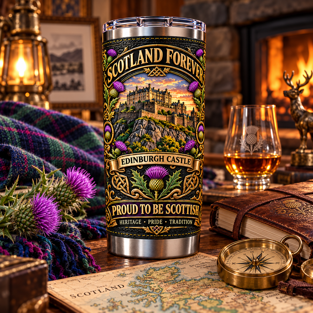 Scotland Heritage “Scotland Forever” Insulated Travel Tumbler