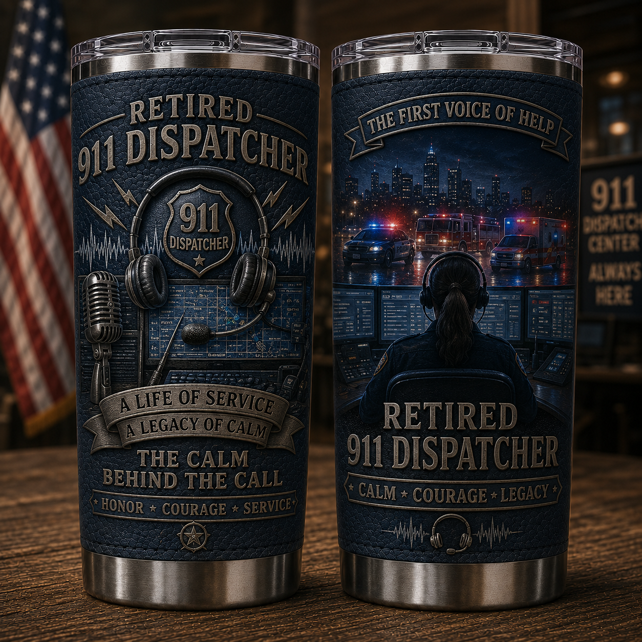 🚨 Retired Public Safety & Emergency Service Professionals Tribute Tumbler Collection