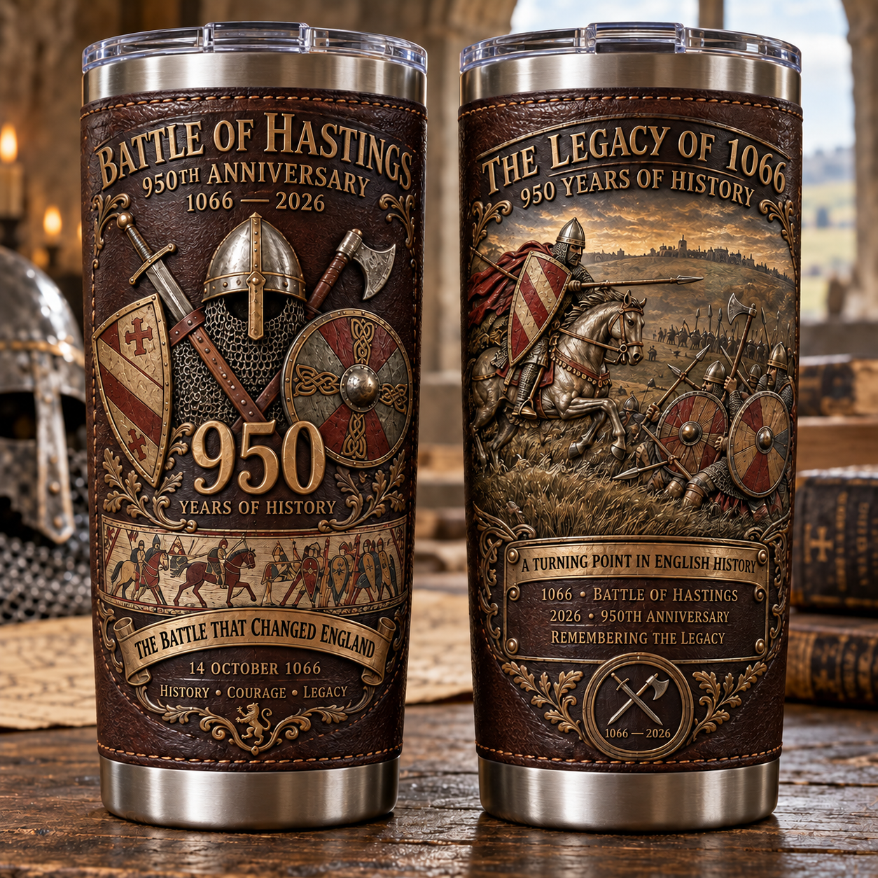 Battle of Hastings 960th Anniversary “The Battle That Changed England” Heritage Insulated Travel Tumbler
