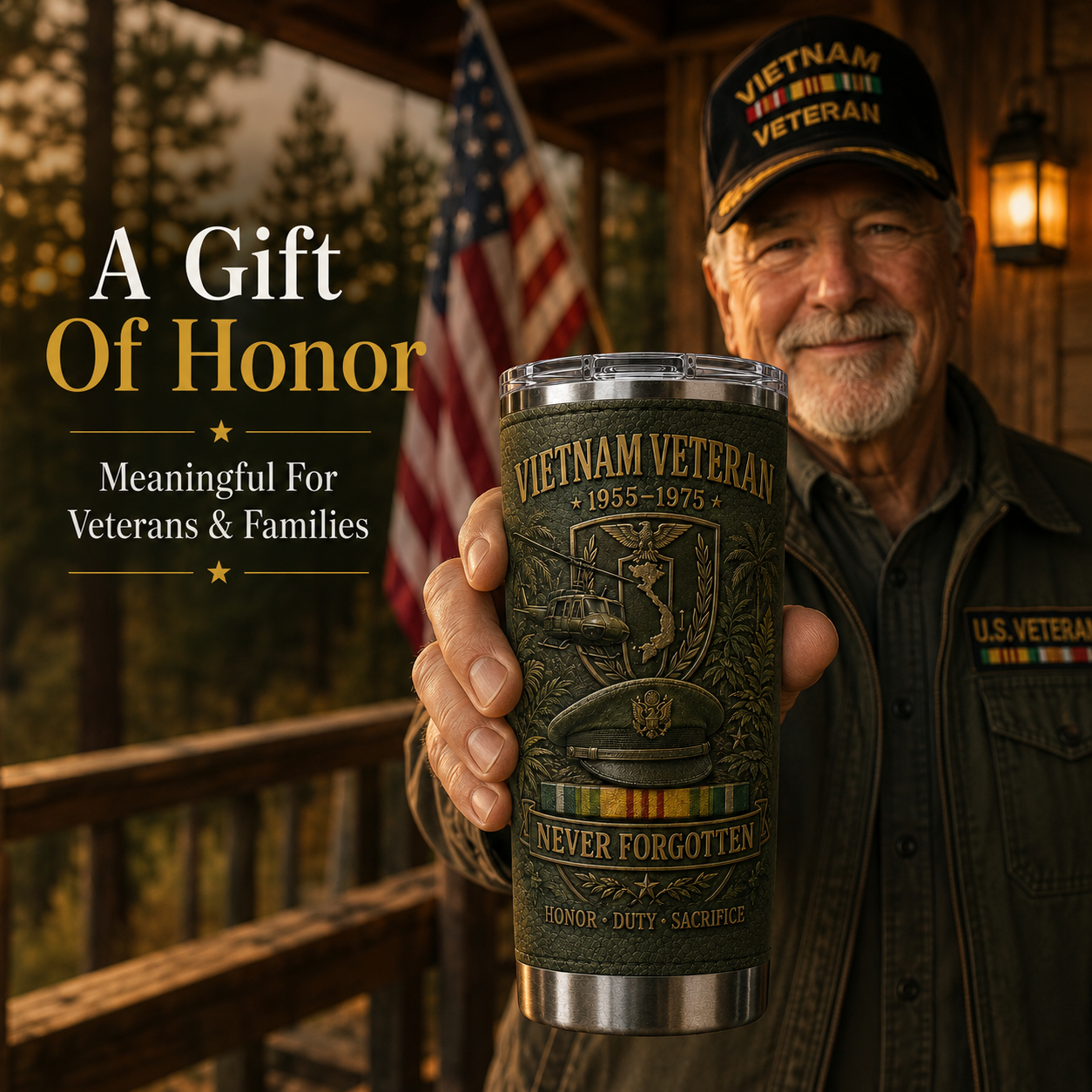 🇺🇸 U.S. Military Veteran War Era Tribute Tumbler Collection