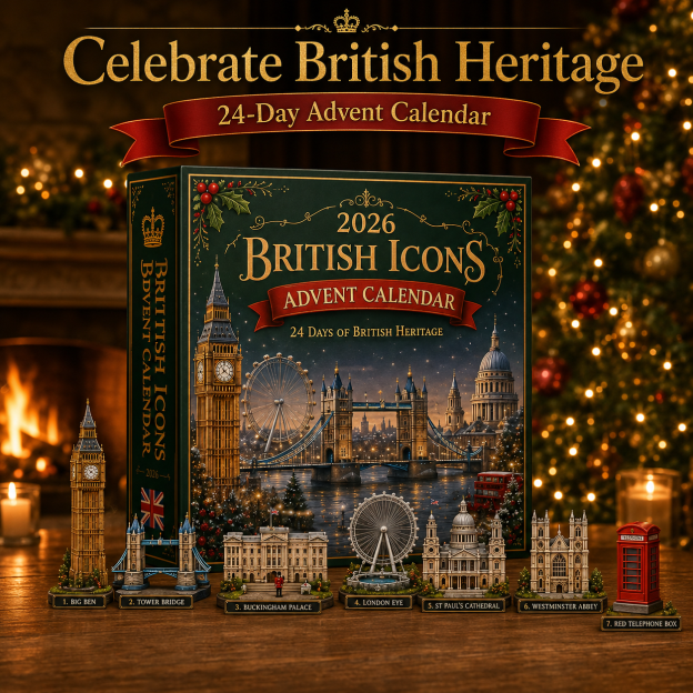 2026 UK Landmarks Advent Calendar – 24 Days of Iconic Architecture & Heritage Collectibles | Christmas Countdown Gift