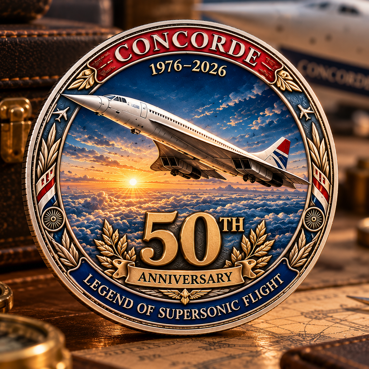✈️ Concorde 50th Anniversary Commemorative Coin（Gift box included）