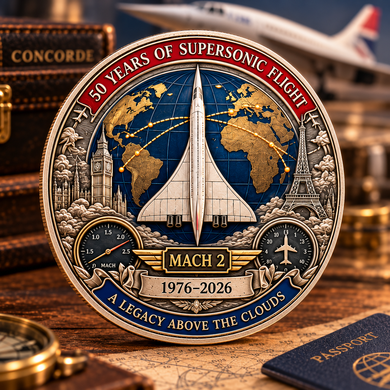 ✈️ Concorde 50th Anniversary Commemorative Coin（Gift box included）