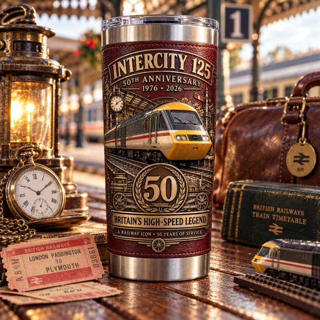 InterCity 125 50th Anniversary “Britain’s High-Speed Legend” Railway Heritage Insulated Travel Tumbler