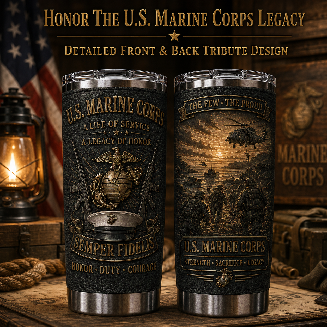 🇺🇸 U.S. Military Service & Heritage Tribute Tumbler Collection