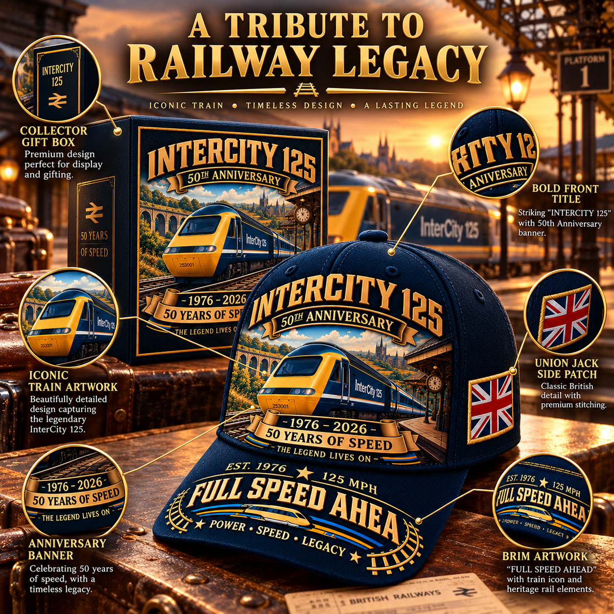 🚆 InterCity 125 50th Anniversary Commemorative Cap