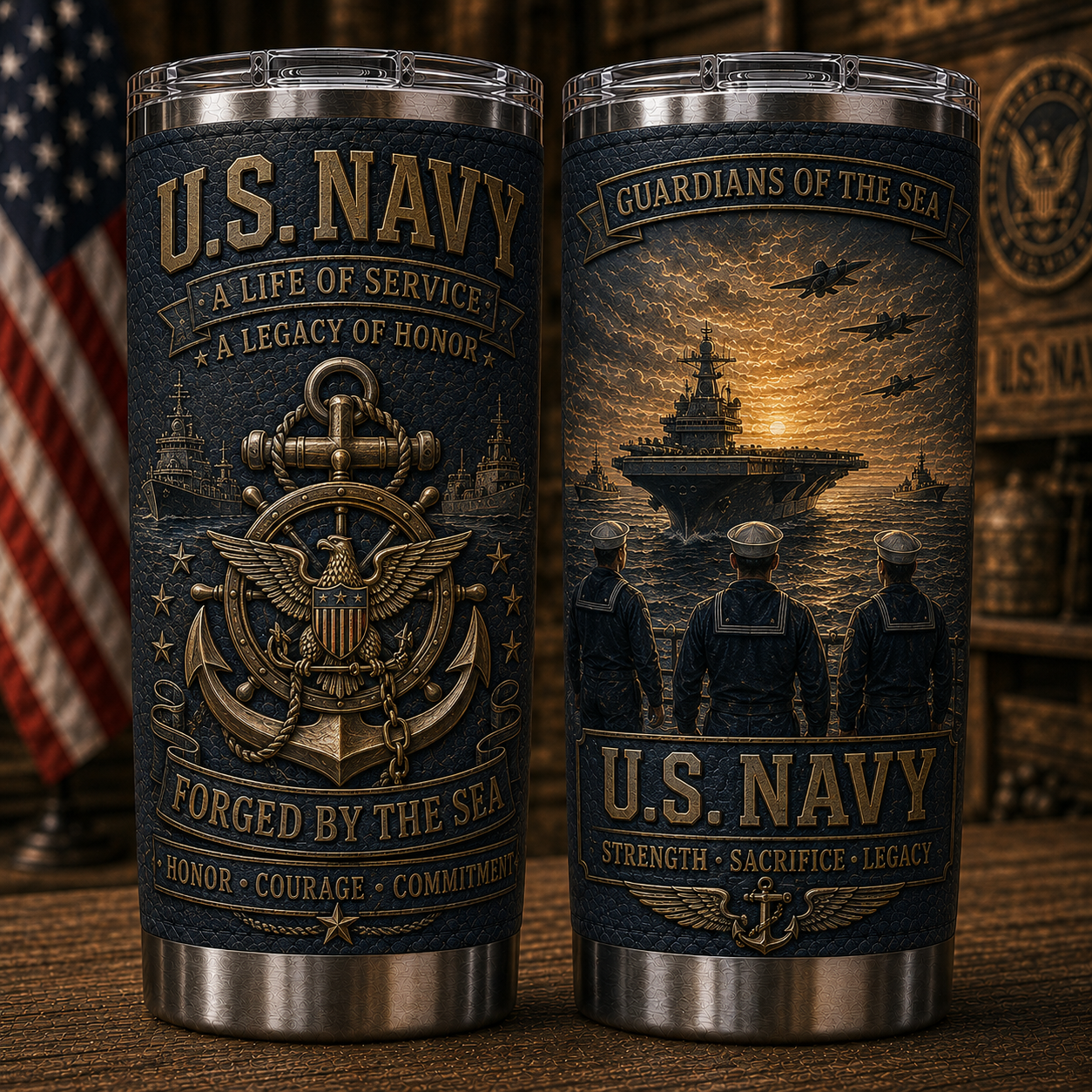 🇺🇸 U.S. Military Service & Heritage Tribute Tumbler Collection