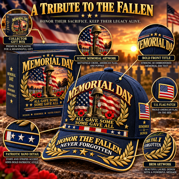 🇺🇸 Memorial Day Honor The Fallen Commemorative Cap
