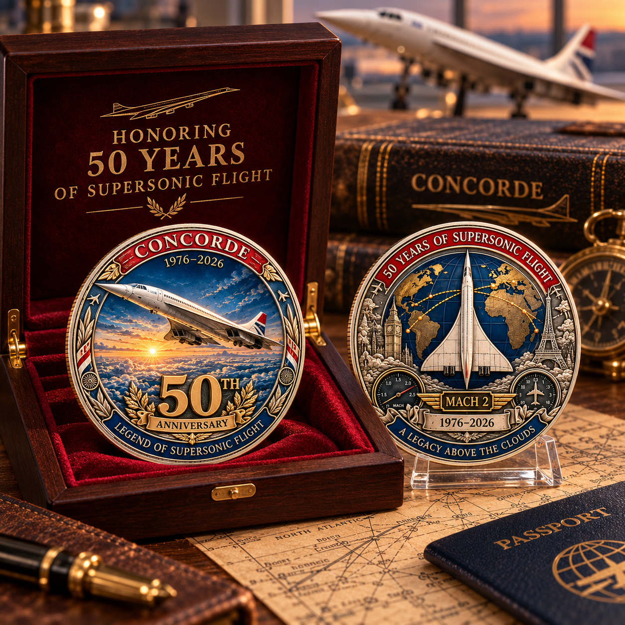 ✈️ Concorde 50th Anniversary Commemorative Coin（Gift box included）