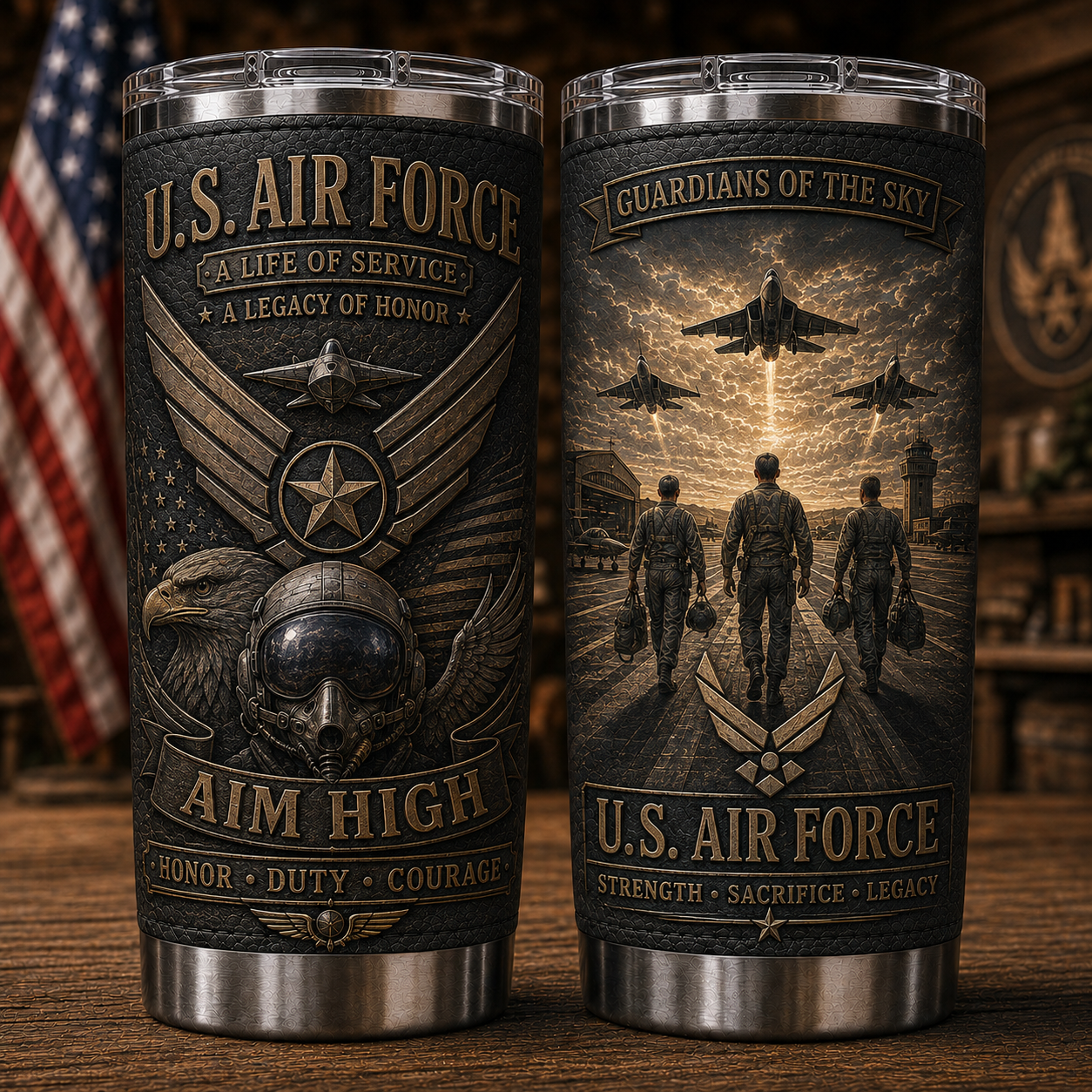 🇺🇸 U.S. Military Service & Heritage Tribute Tumbler Collection