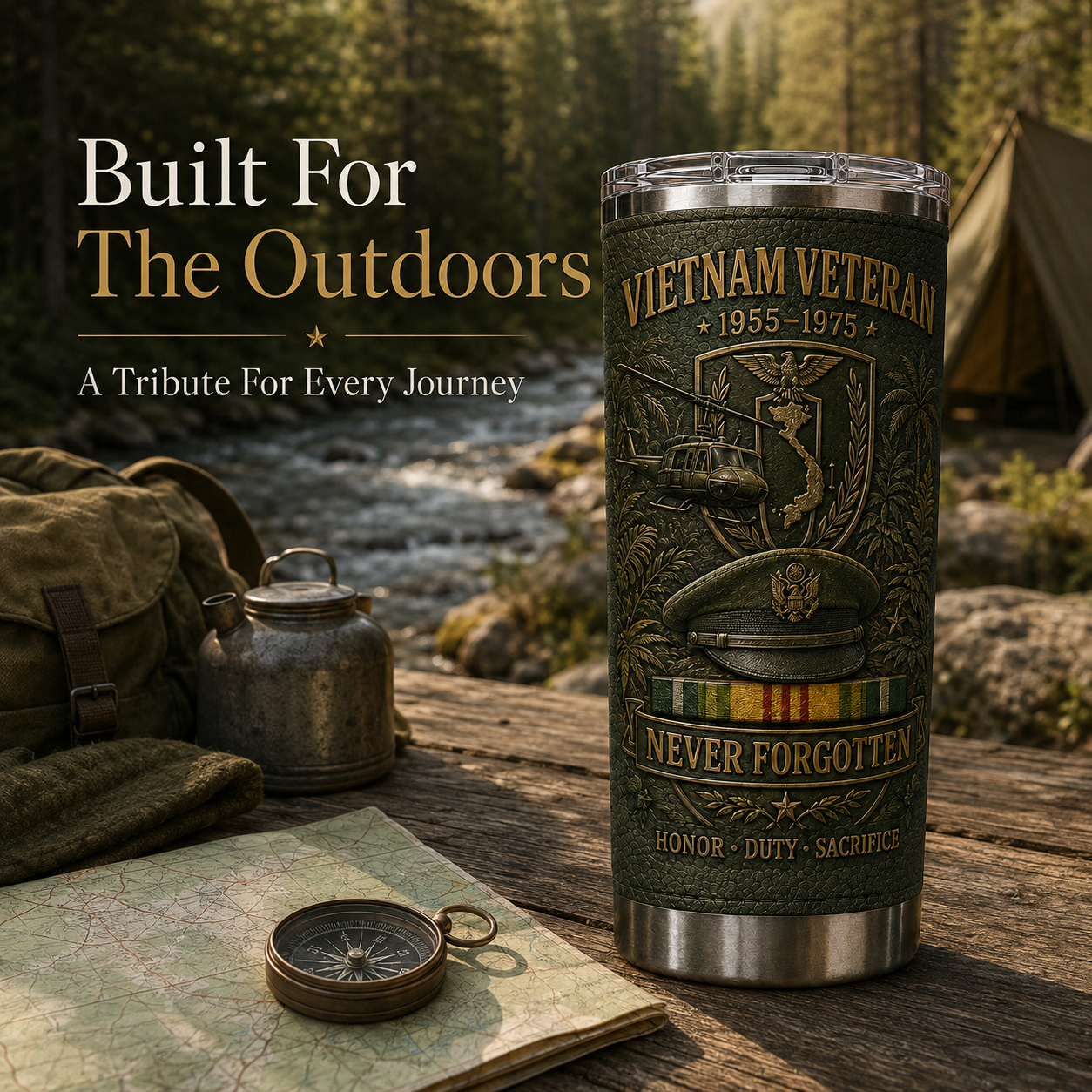 🇺🇸 U.S. Military Veteran War Era Tribute Tumbler Collection