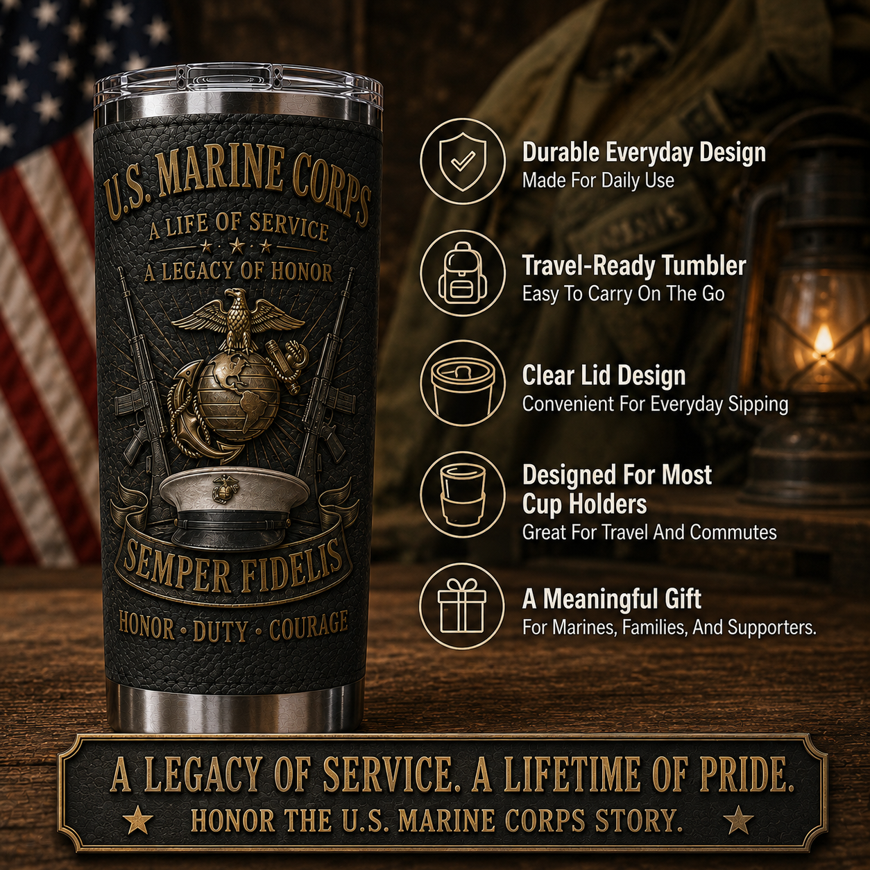 🇺🇸 U.S. Military Service & Heritage Tribute Tumbler Collection