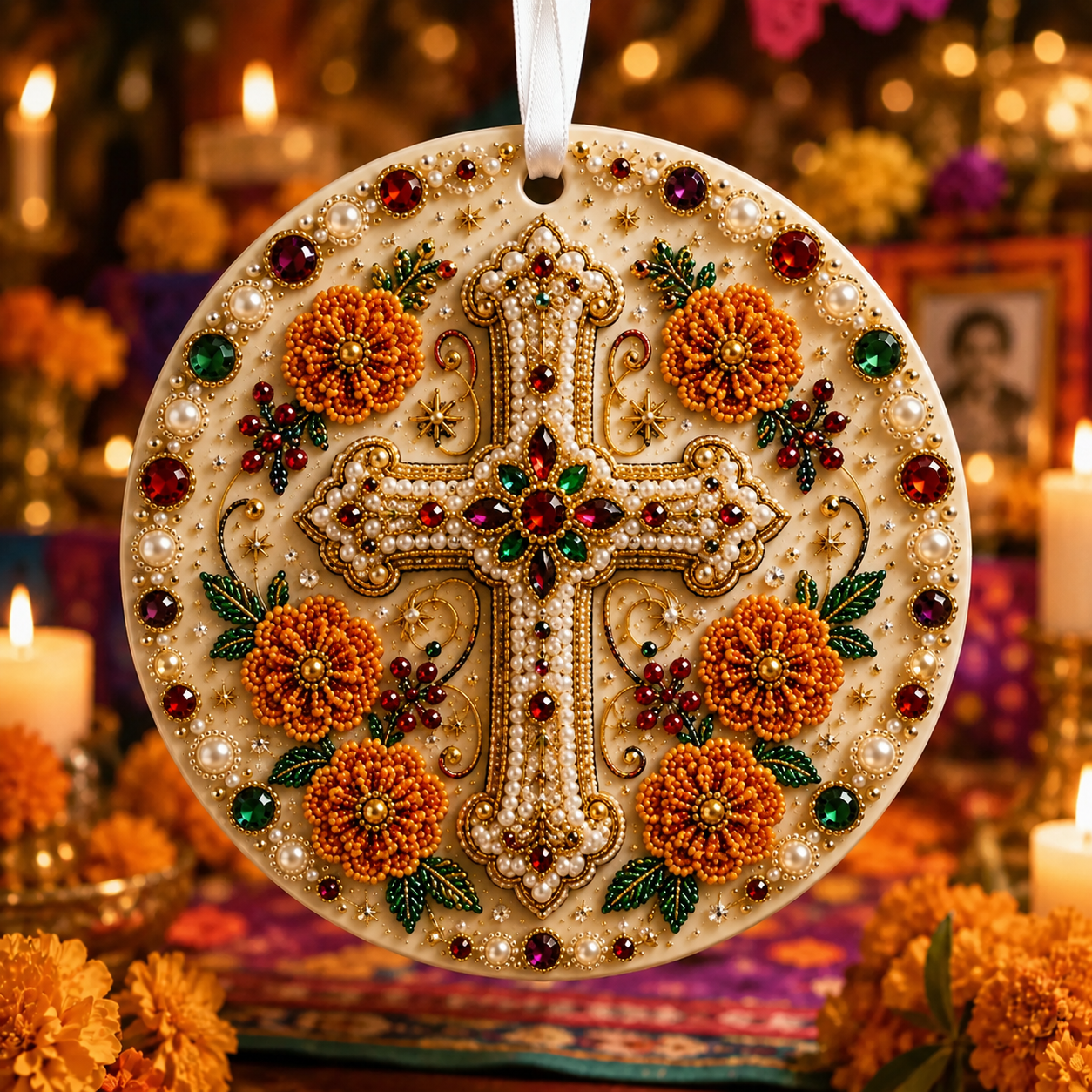 🌼💀 DIY Pearl & Gem Day of the Dead Ornament Collection