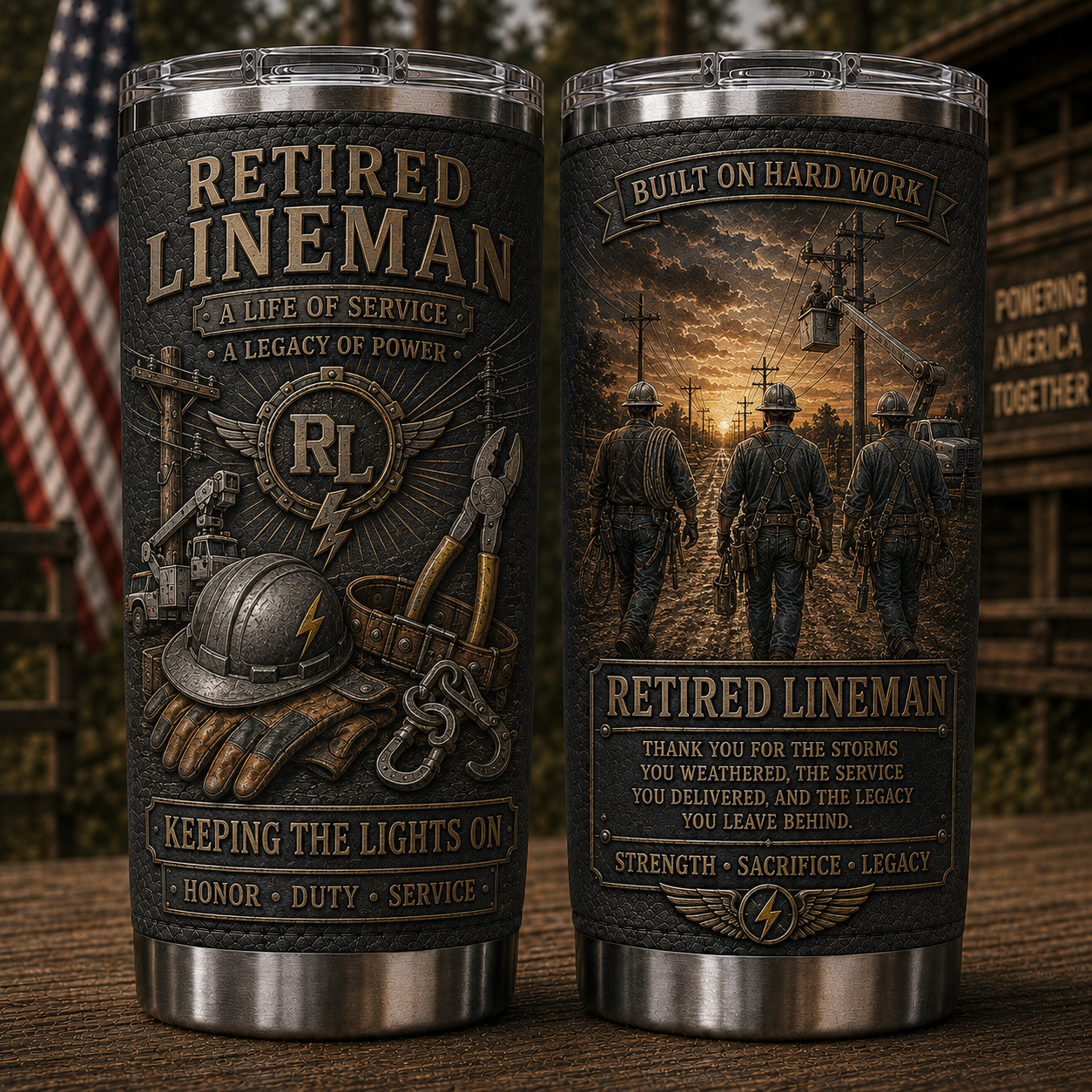 🇺🇸 American Workforce Legacy Retired Professionals Tribute Tumbler Collection