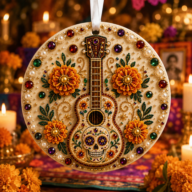 🌼💀 DIY Pearl & Gem Day of the Dead Ornament Collection
