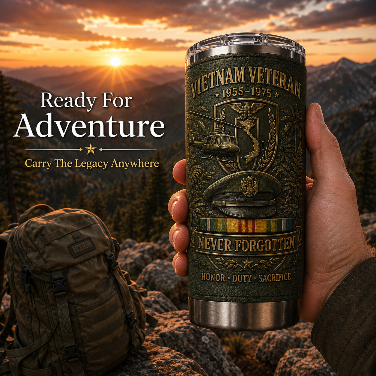 🇺🇸 U.S. Military Veteran War Era Tribute Tumbler Collection