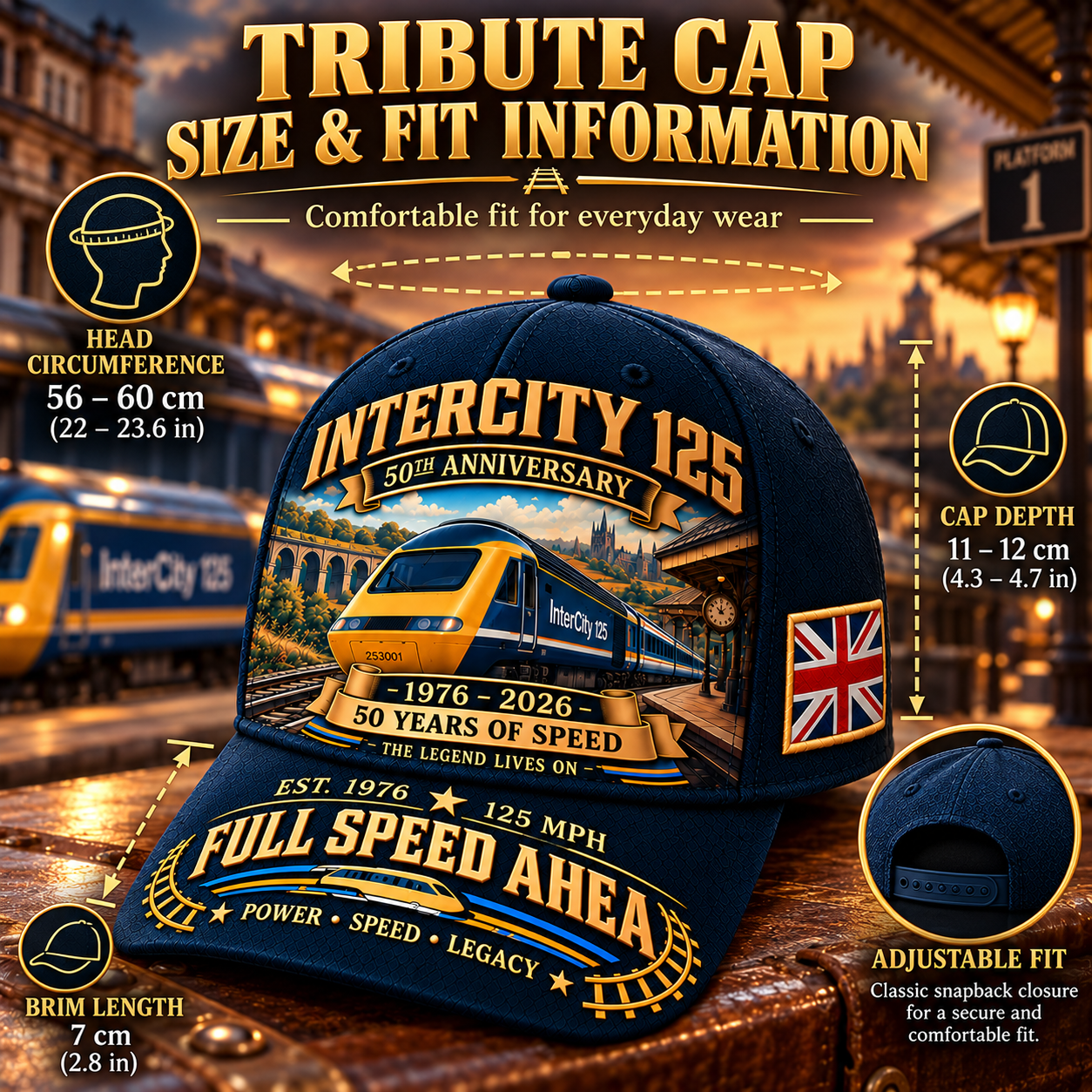 🚆 InterCity 125 50th Anniversary Commemorative Cap