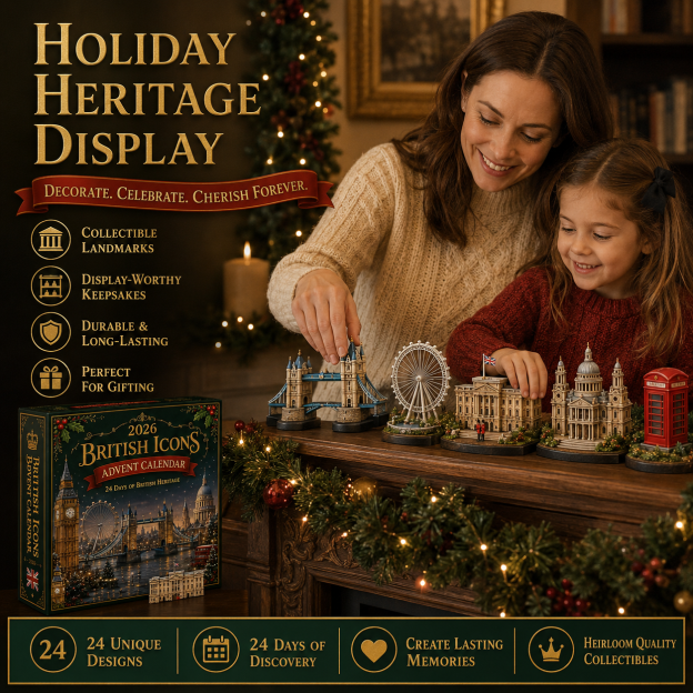 2026 UK Landmarks Advent Calendar – 24 Days of Iconic Architecture & Heritage Collectibles | Christmas Countdown Gift