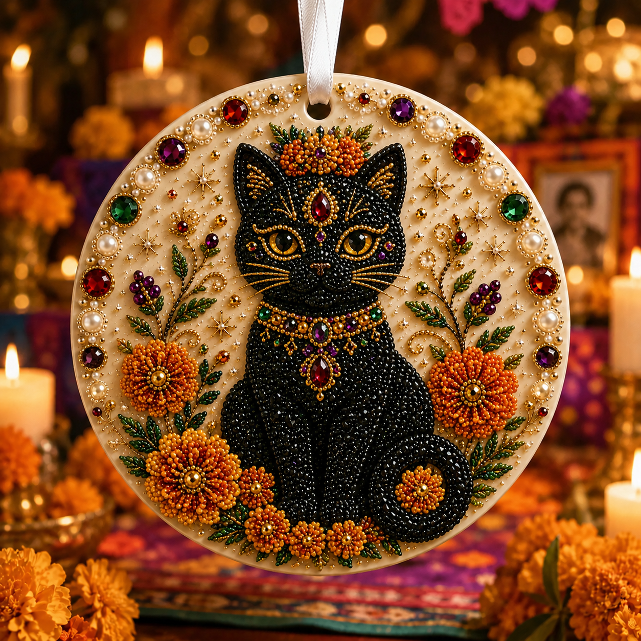 🌼💀 DIY Pearl & Gem Day of the Dead Ornament Collection