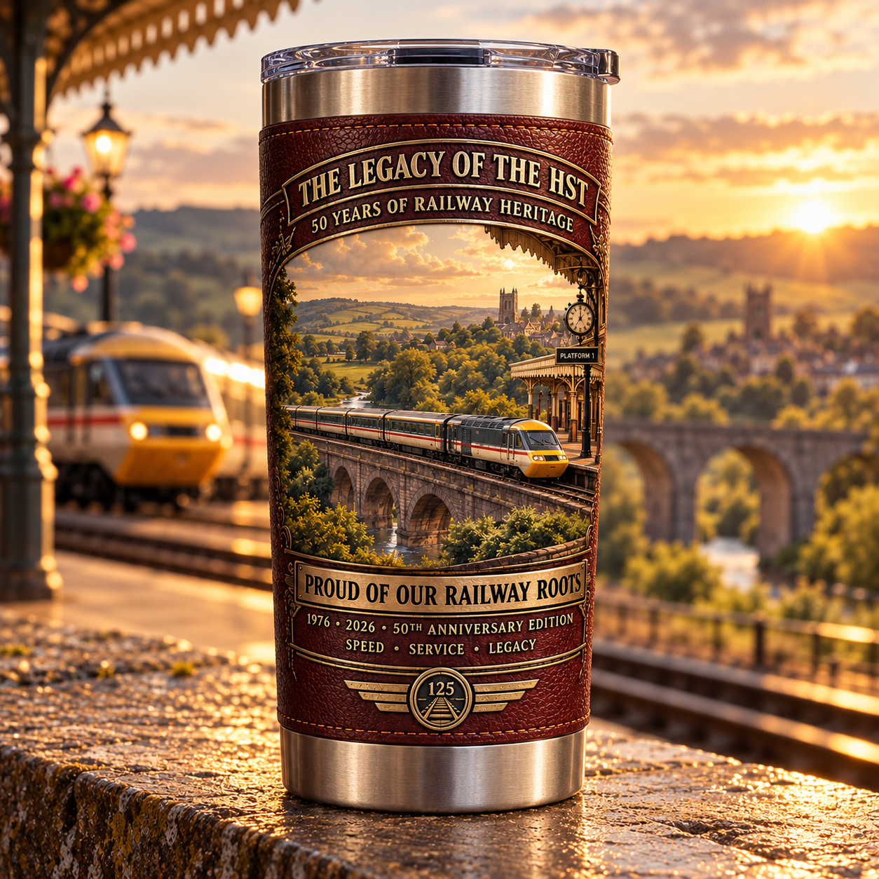InterCity 125 50th Anniversary “Britain’s High-Speed Legend” Railway Heritage Insulated Travel Tumbler