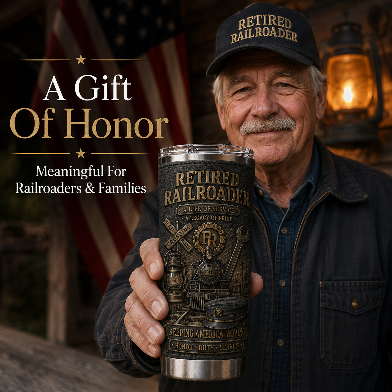 🇺🇸 American Workforce Legacy Retired Professionals Tribute Tumbler Collection