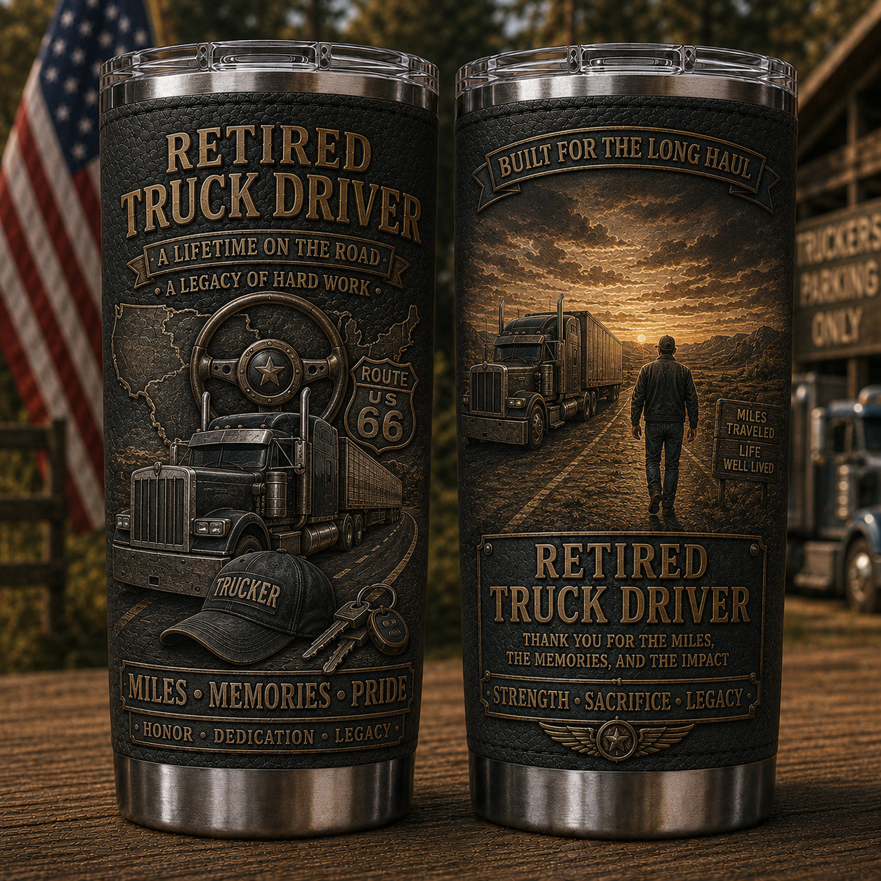 🇺🇸 American Workforce Legacy Retired Professionals Tribute Tumbler Collection