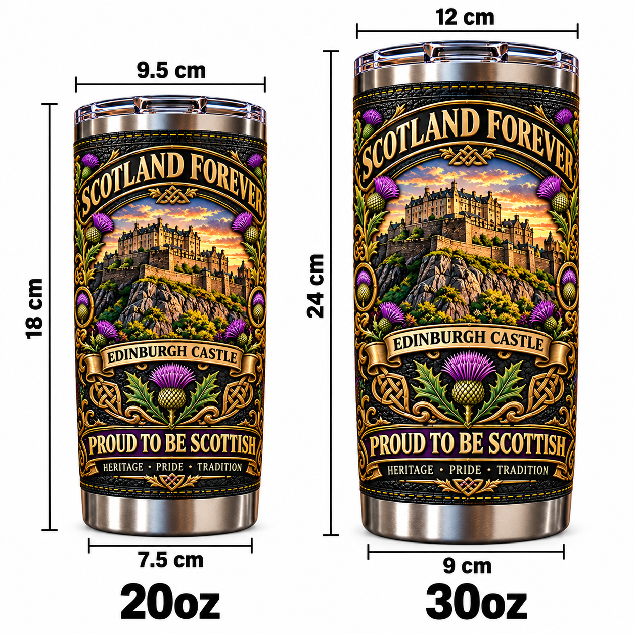 Scotland Heritage “Scotland Forever” Insulated Travel Tumbler