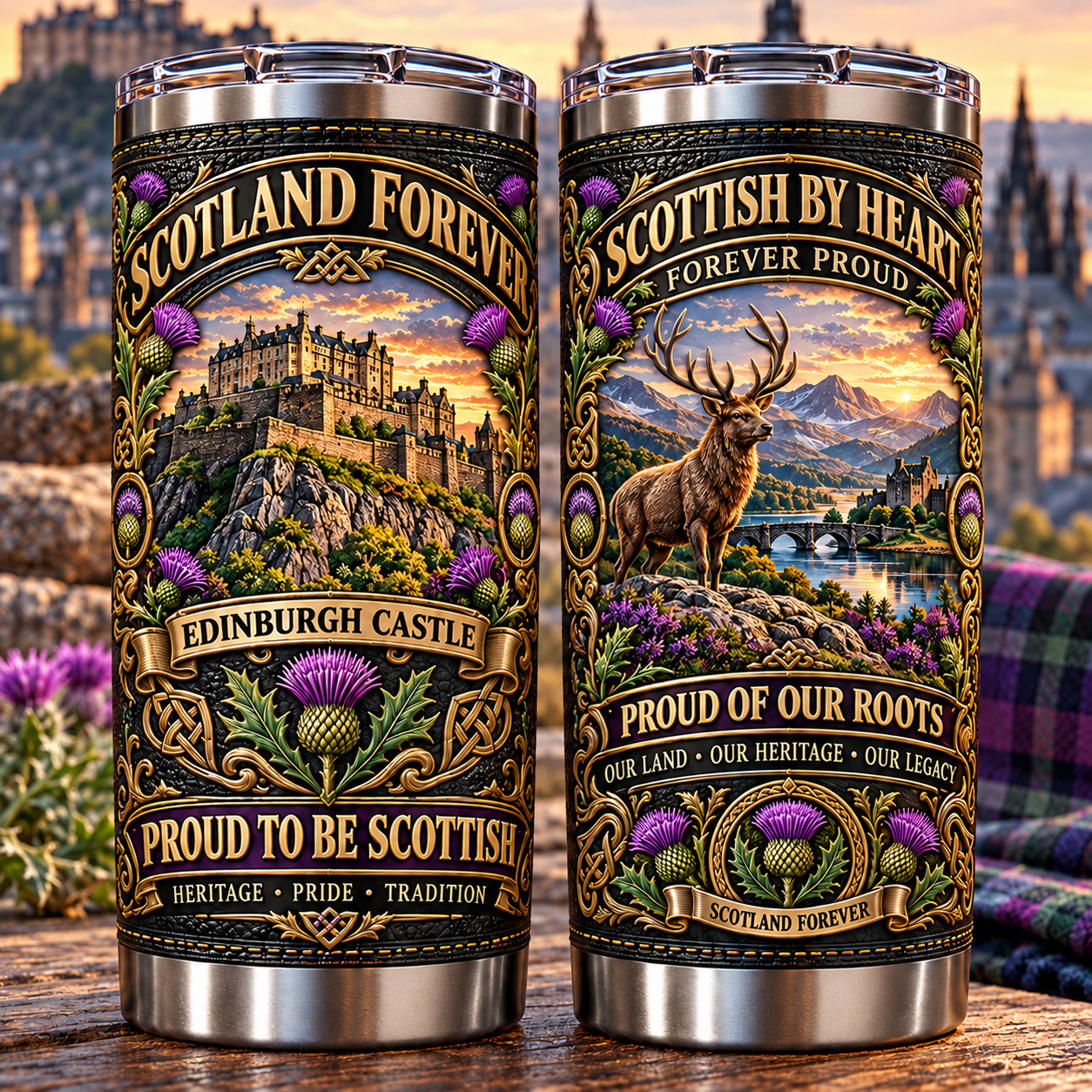 Scotland Heritage “Scotland Forever” Insulated Travel Tumbler