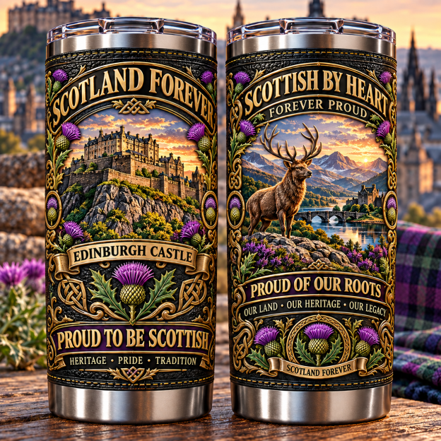Scotland Heritage “Scotland Forever” Insulated Travel Tumbler