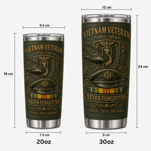 🇺🇸 U.S. Military Veteran War Era Tribute Tumbler Collection